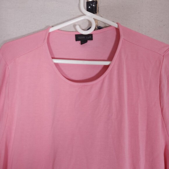 J.Jill Wearever Womens L Pink Tunic Top Layered Hem 3/4 Sleeve Travel Minimalist - Picture 10 of 13